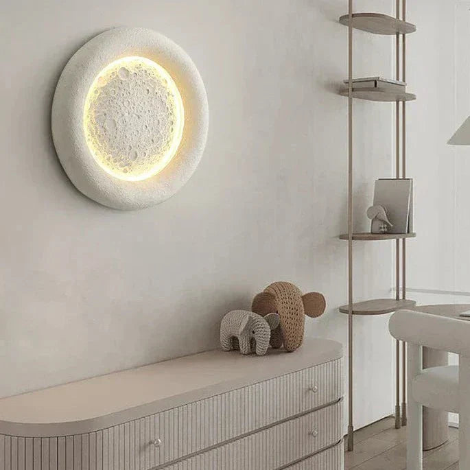 Elegant Round Resin Wall Lamp for Home Decor and Office Lighting