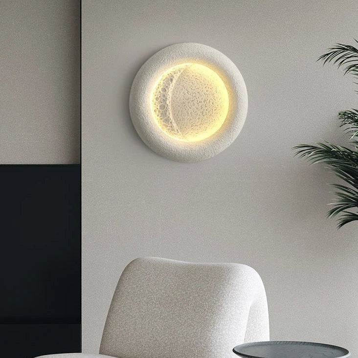 Elegant Round Resin Wall Lamp for Home Decor and Office Lighting