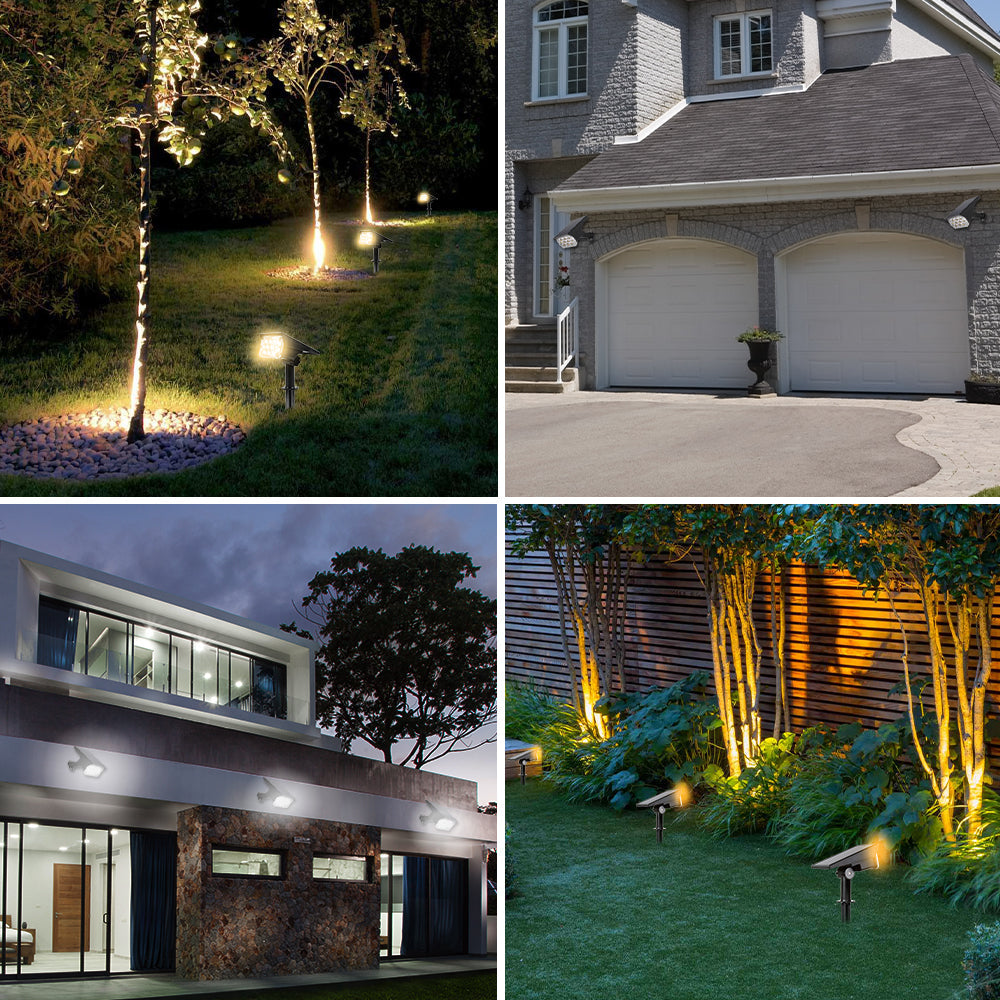 Solar Garden Spotlight Wireless LED Outdoor Lighting for Home and Yard