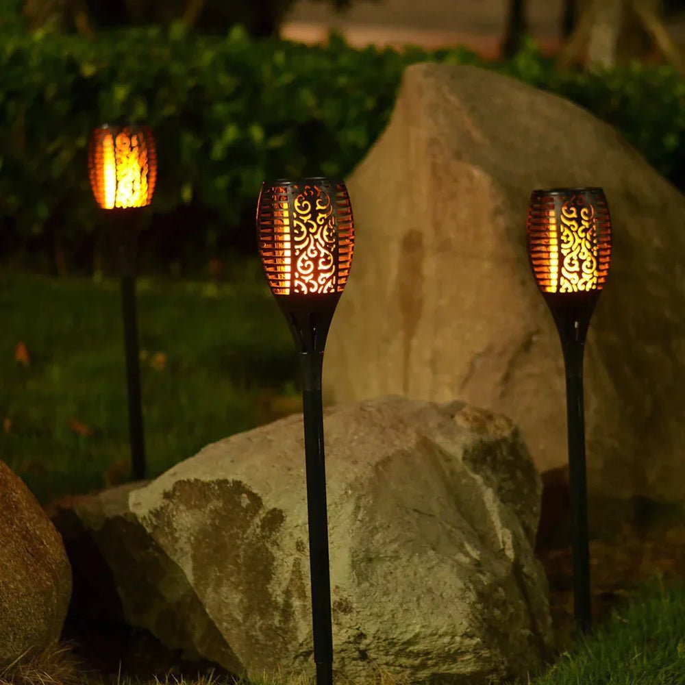 Solar-Powered Waterproof LED Garden Torch for Outdoor Lighting Decor