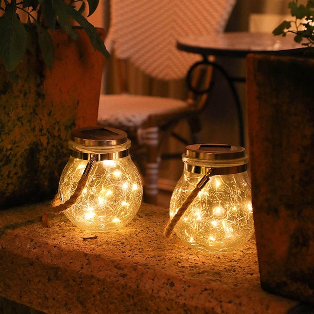Sustainable Solar Glass Light for Eco-Friendly Outdoor Decor