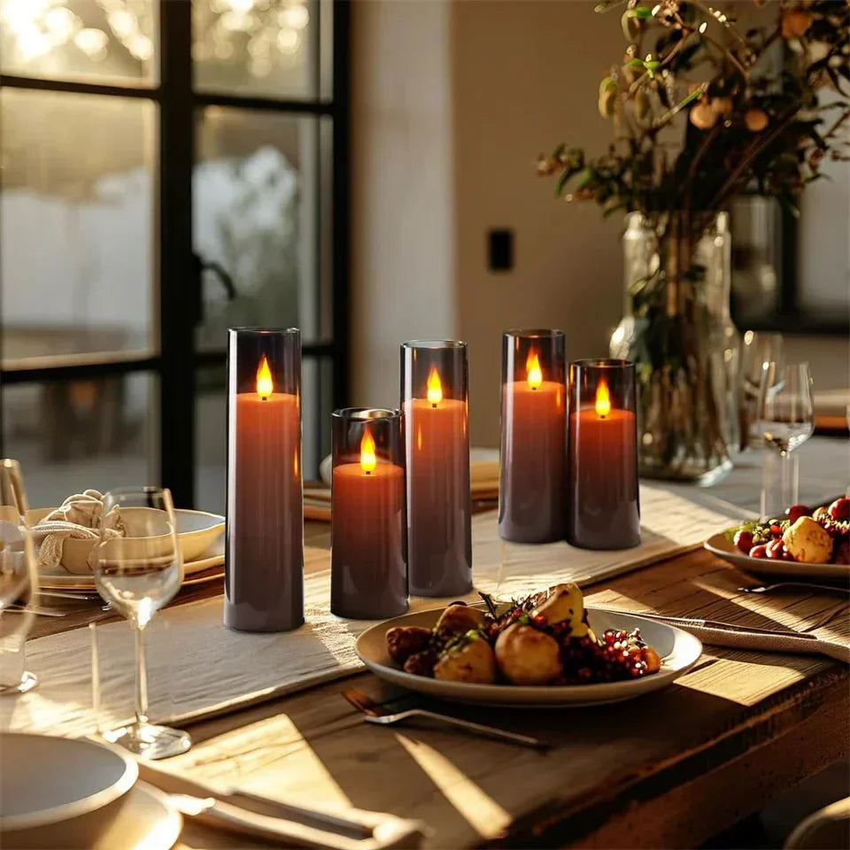 LED Flickering Candle Set for Home Decor - Realistic Decorative Lights