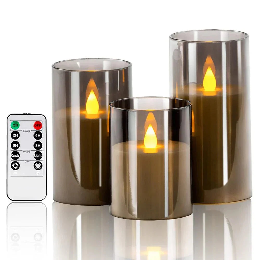LED Flickering Candle Set for Home Decor - Realistic Decorative Lights
