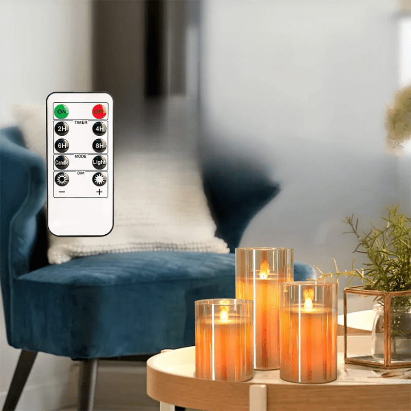 LED Flickering Candle Set for Home Decor - Realistic Decorative Lights