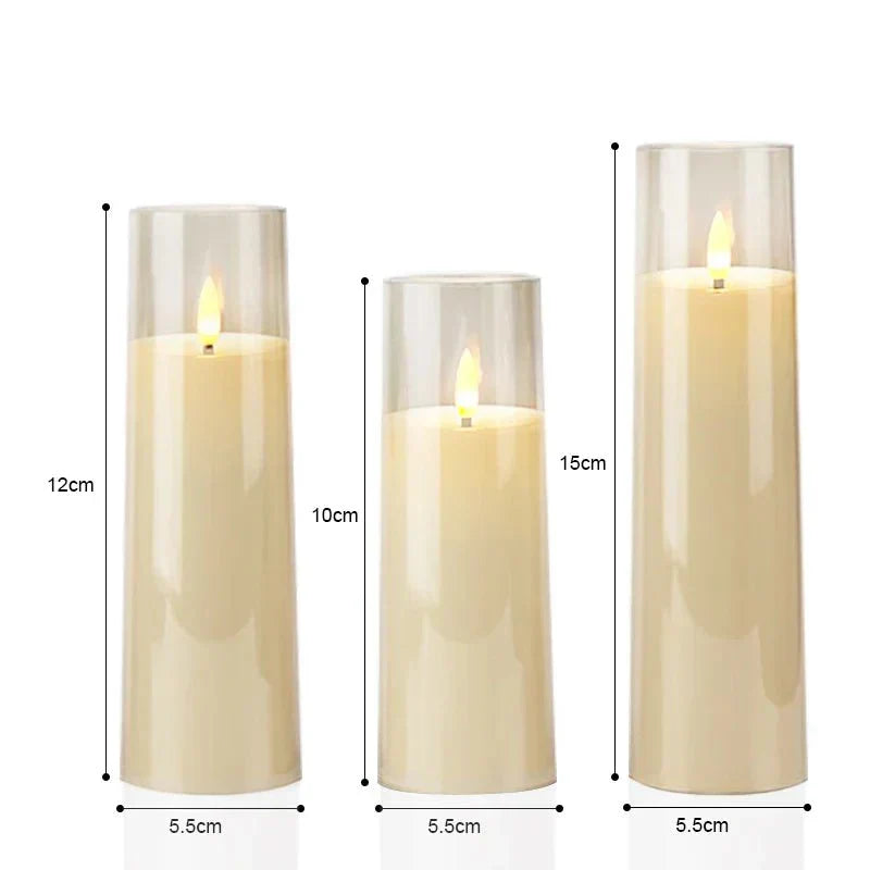 LED Flickering Candle Set for Home Decor - Realistic Decorative Lights