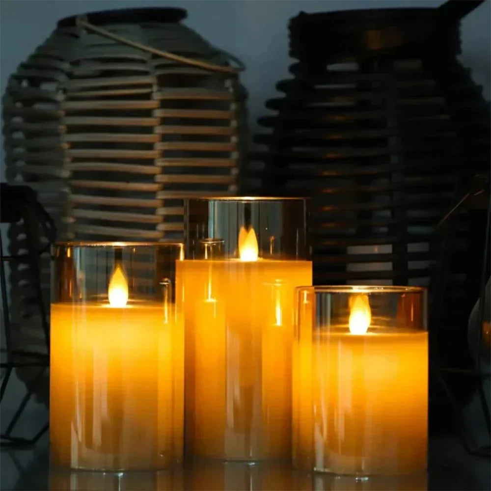 LED Flickering Candle Set for Home Decor - Realistic Decorative Lights