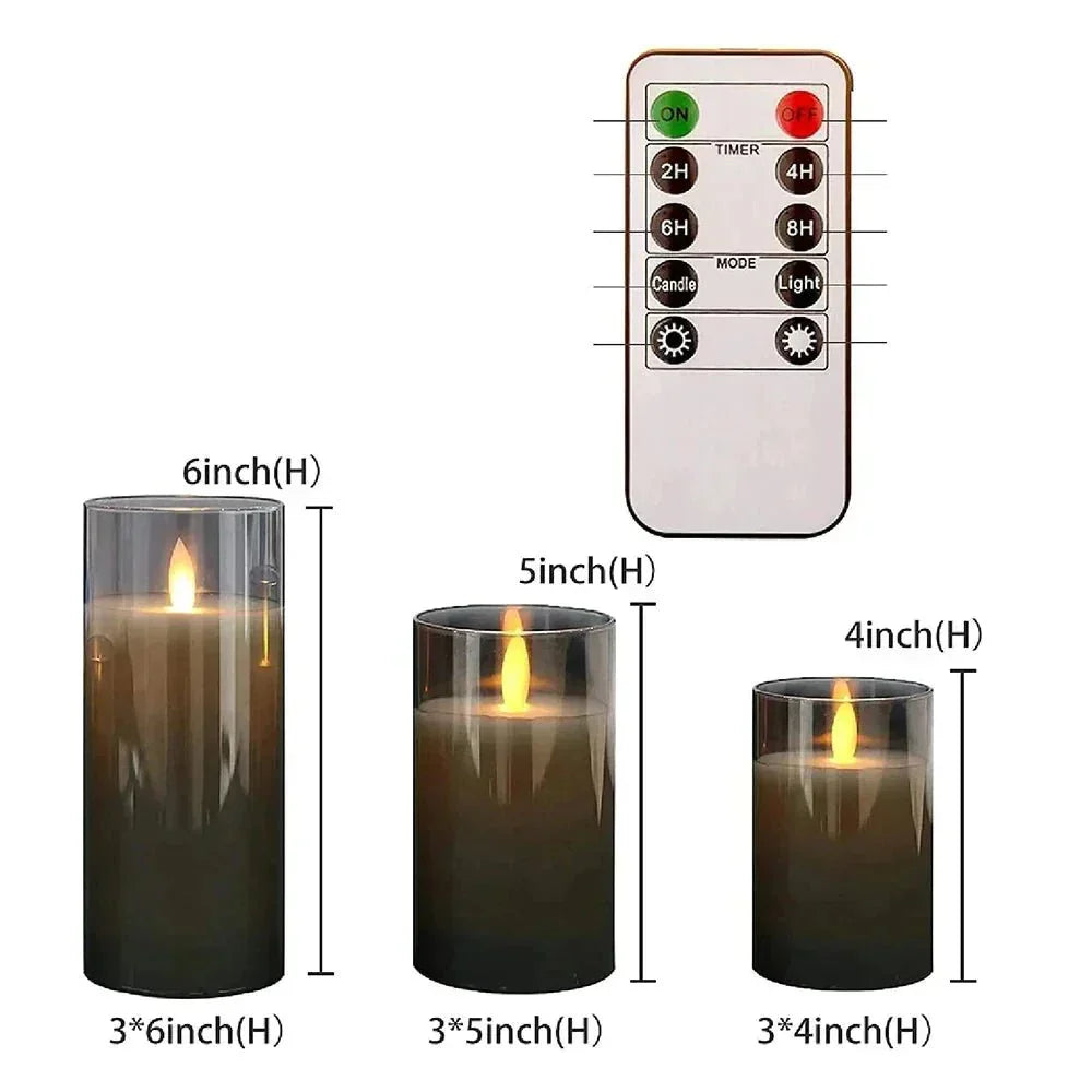 LED Flickering Candle Set for Home Decor - Realistic Decorative Lights