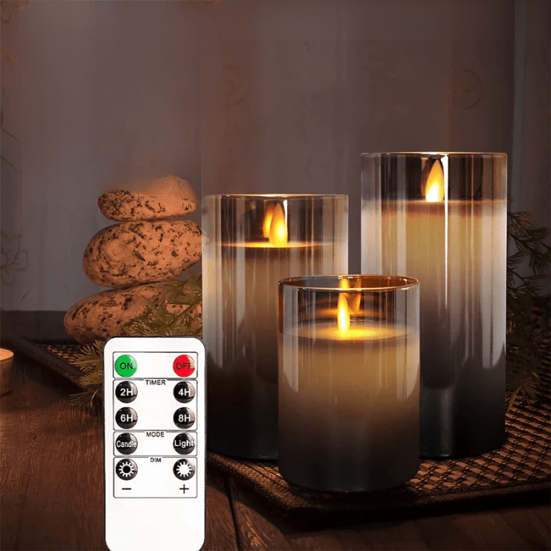 LED Flickering Candle Set for Home Decor - Realistic Decorative Lights