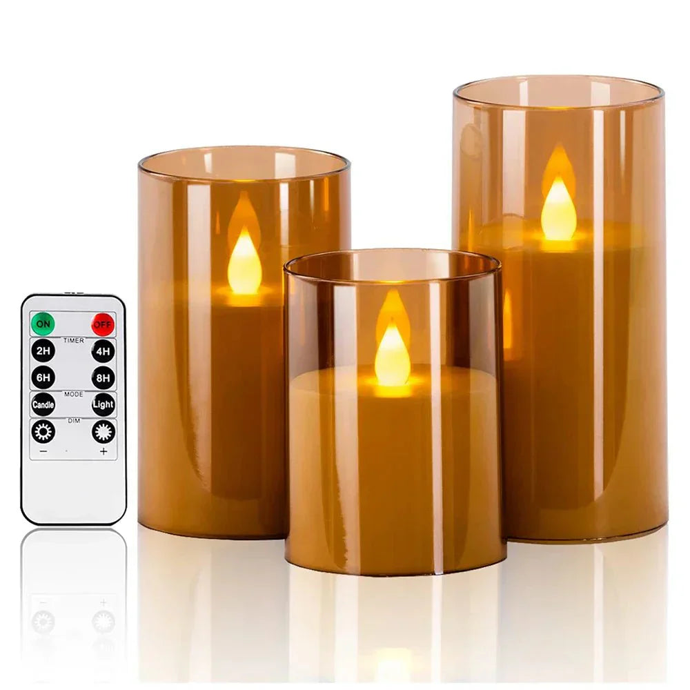 LED Flickering Candle Set for Home Decor - Realistic Decorative Lights