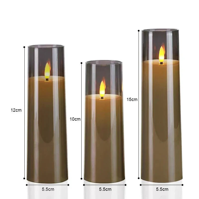 LED Flickering Candle Set for Home Decor - Realistic Decorative Lights