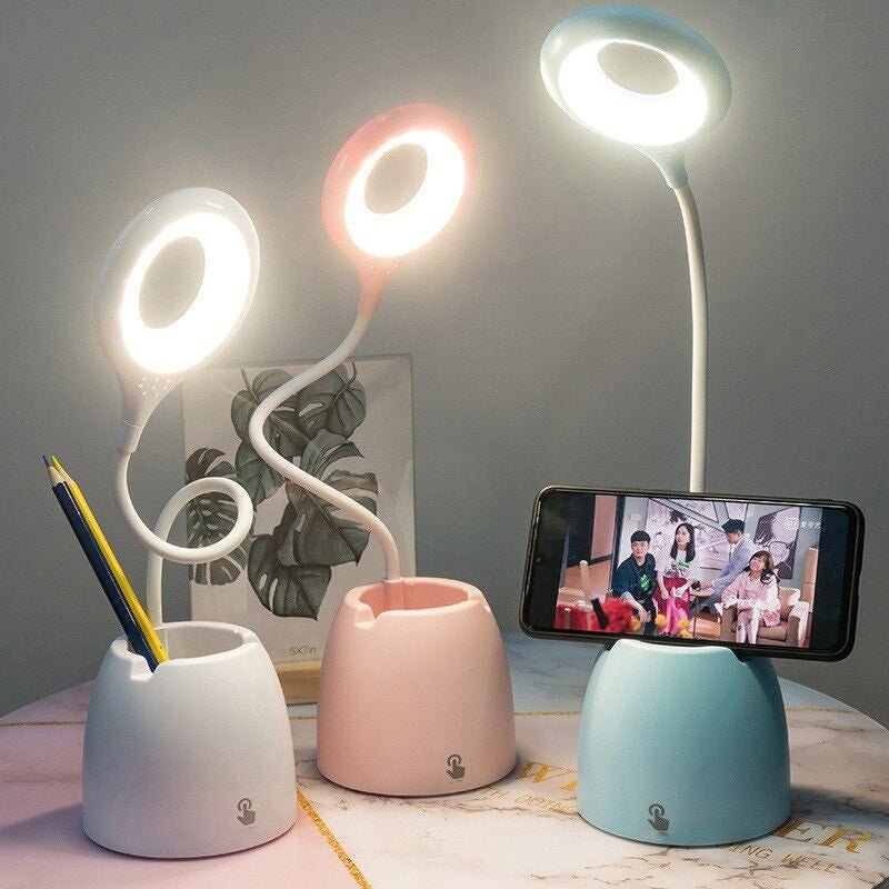 Children's Table Lamp with Phone Holder for Bedroom or Study Use