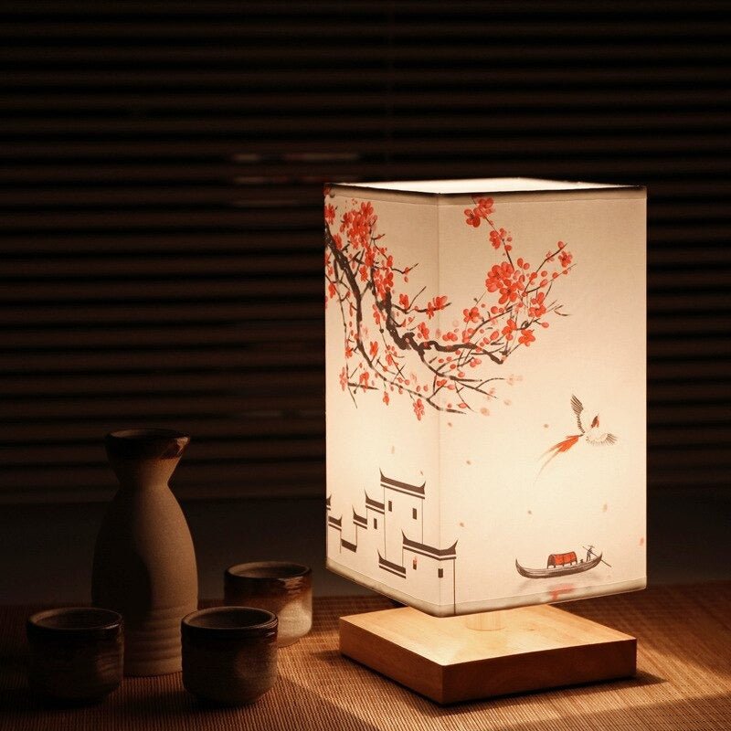 Japanese-Scandinavian Table Lamp for Home and Office - Stylish Design, Warm Light