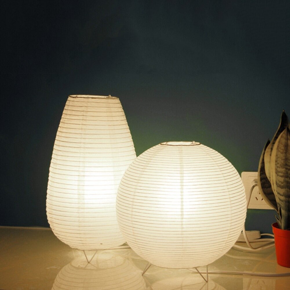 Japanese Paper Lantern Table Lamp for Home Decor and Ambient Lighting