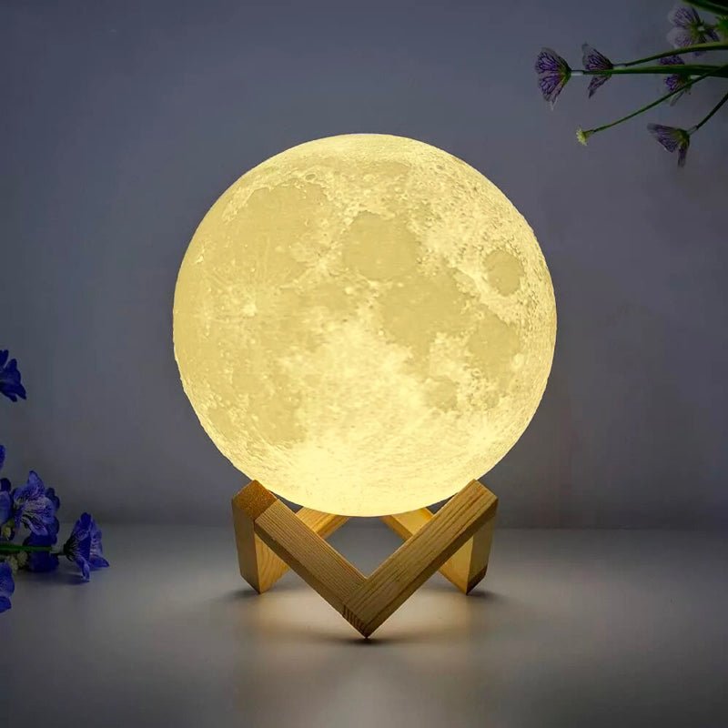 Moon Table Lamp for Home Decor - Elegant Night Light for Office Use