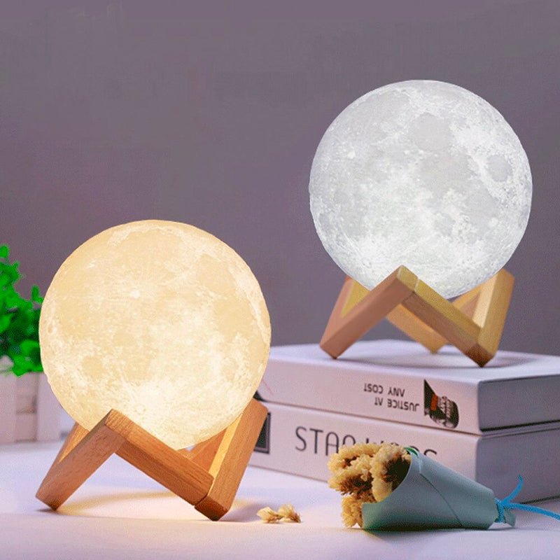 Moon Table Lamp for Home Decor - Elegant Night Light for Office Use