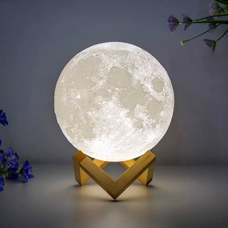 Moon Table Lamp for Home Decor - Elegant Night Light for Office Use