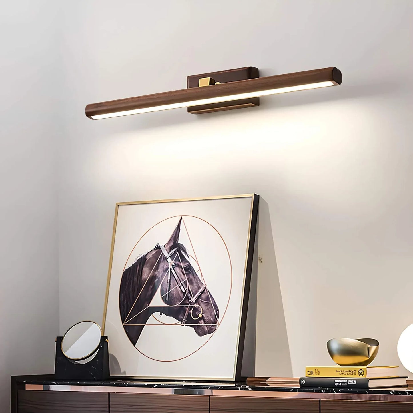 Wooden Wall Light Fixture - Elegant Home Decor for Living Room & Office