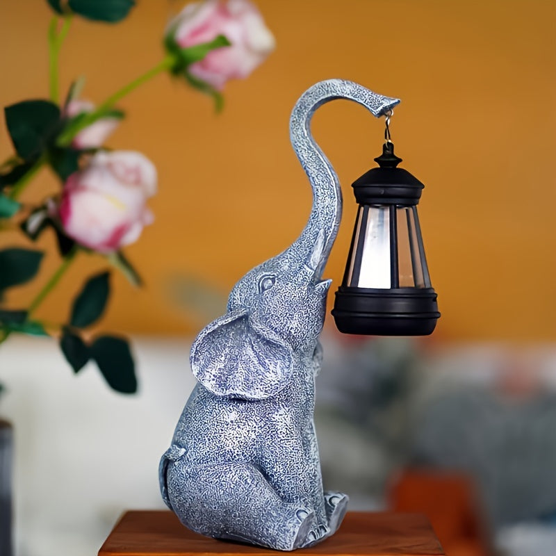 Garden Elephant Light Decorative Outdoor Lantern for Home and Patio