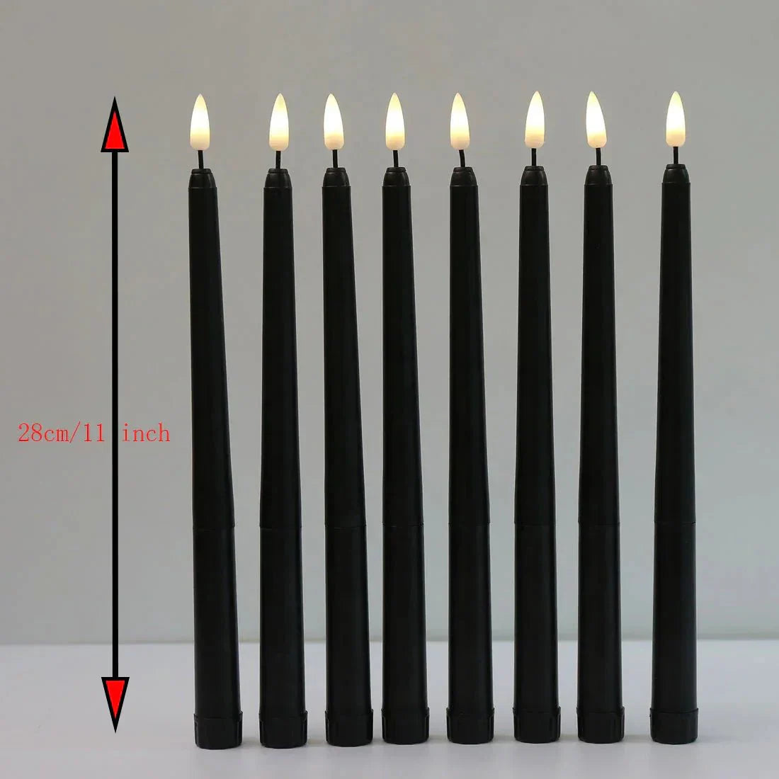 Black LED Candles with Remote for Halloween Home Decor and Parties
