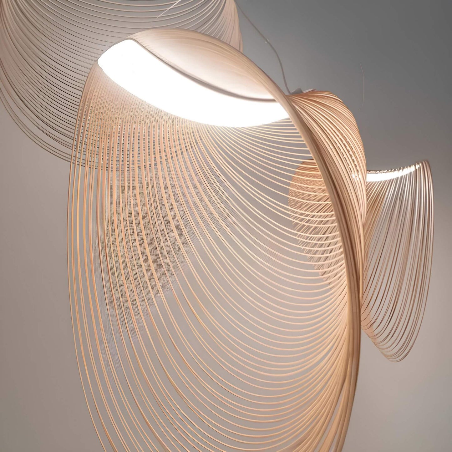 Scandinavian Metal Pendant Light | Elegant Wood Design for Home & Office