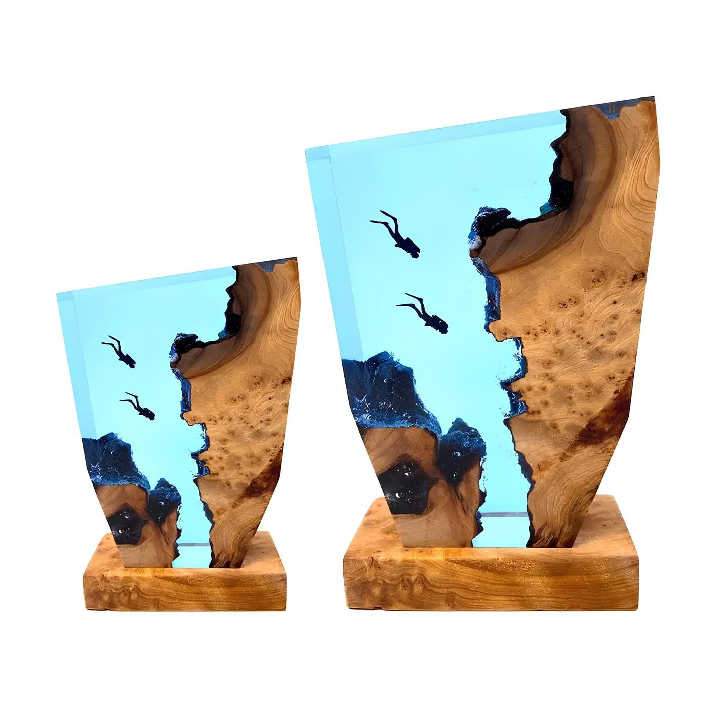 Ocean Table Lamp - Artistic Blue Design for Home and Office Decor