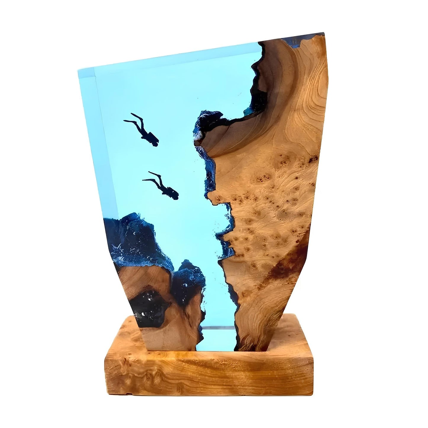 Ocean Table Lamp - Artistic Blue Design for Home and Office Decor