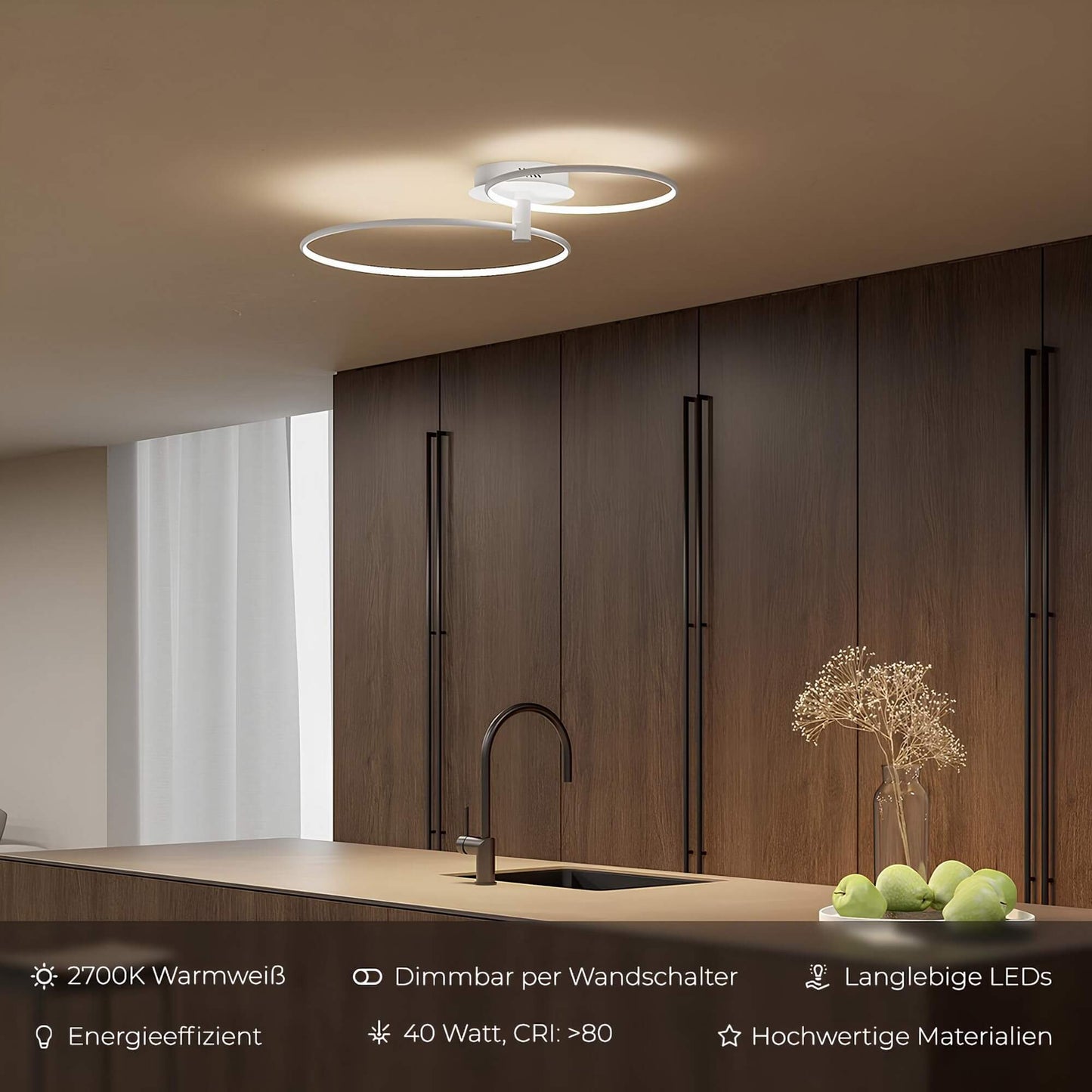 LED Ceiling Light with Dimming Function for Modern Home and Office Decor