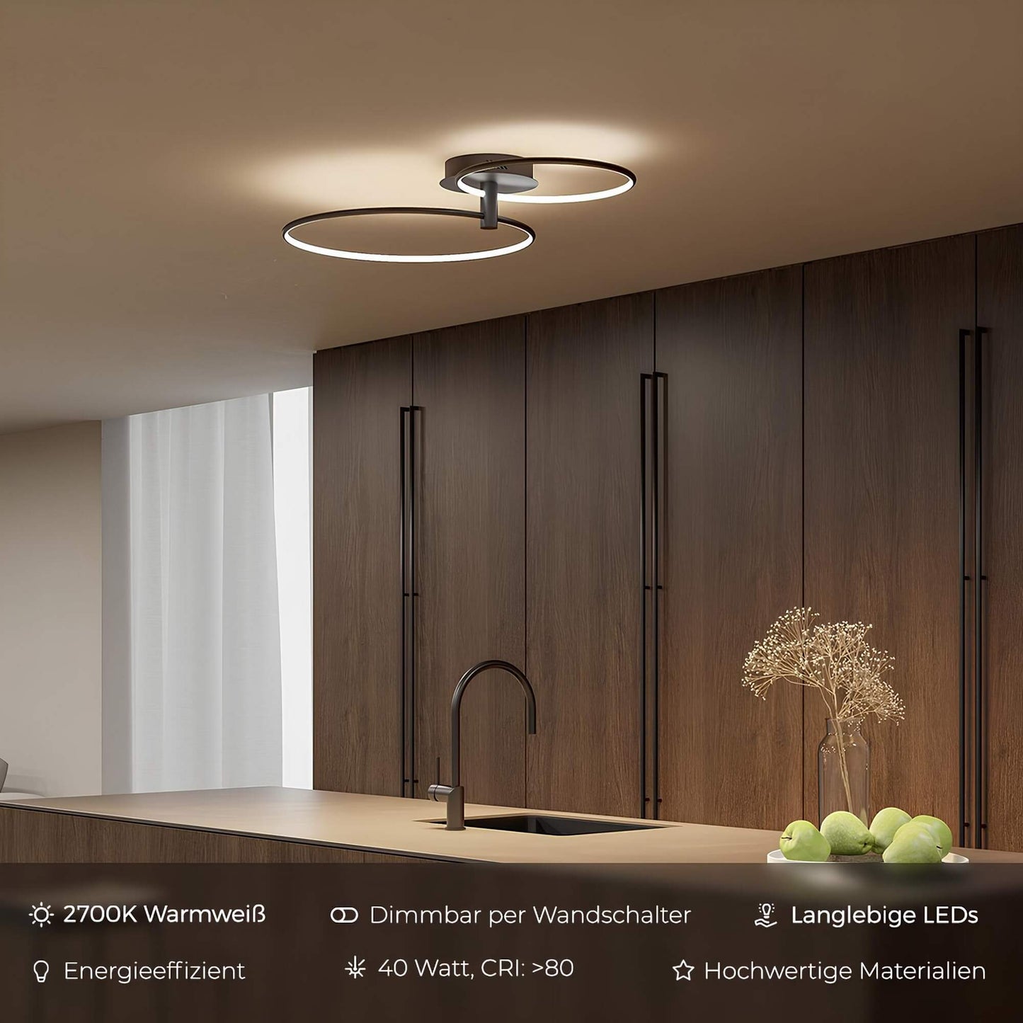 LED Ceiling Light with Dimming Function for Modern Home and Office Decor