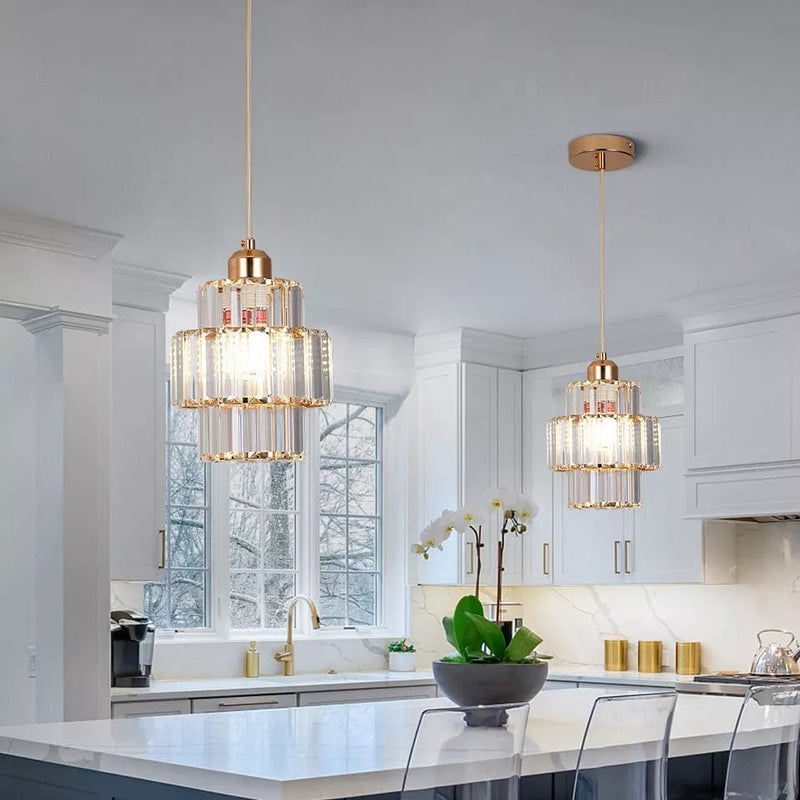 Crystal Clear Round Ceiling Light for Home and Office with Step Effect