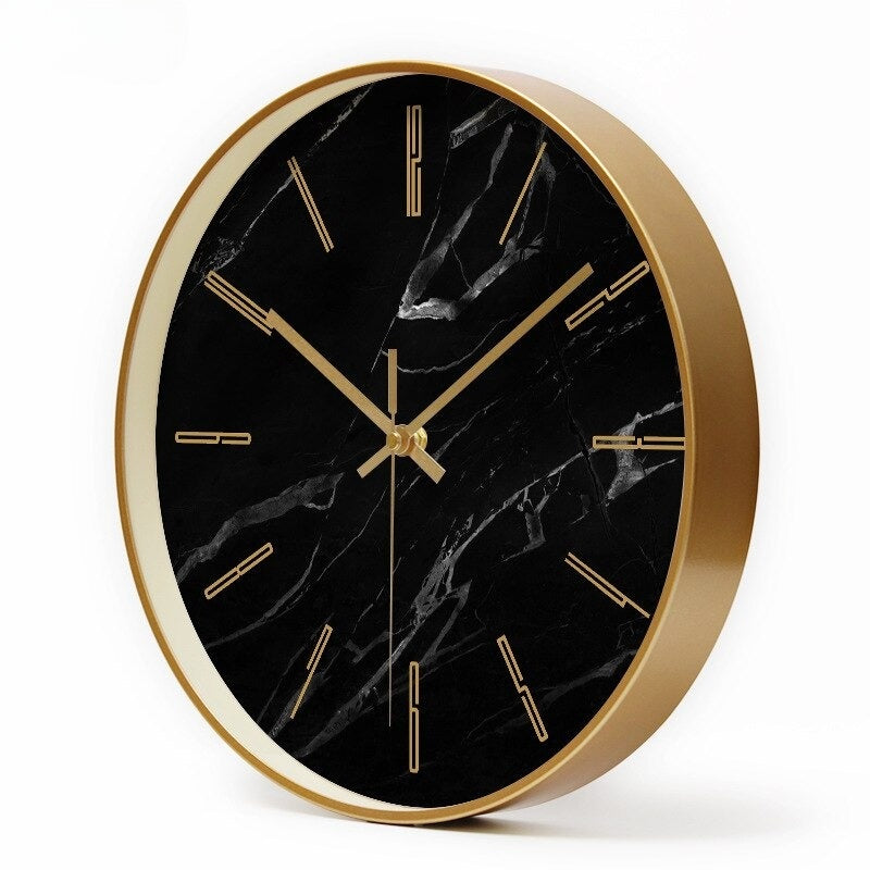 Marble Wall Clock for Elegant Home and Office Decor