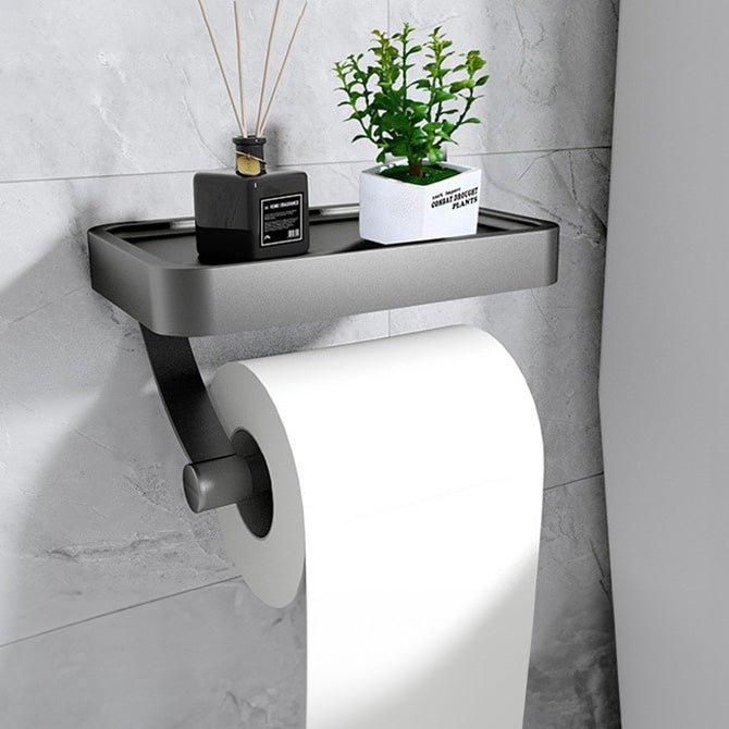Toilet Roll Holder with Shelf