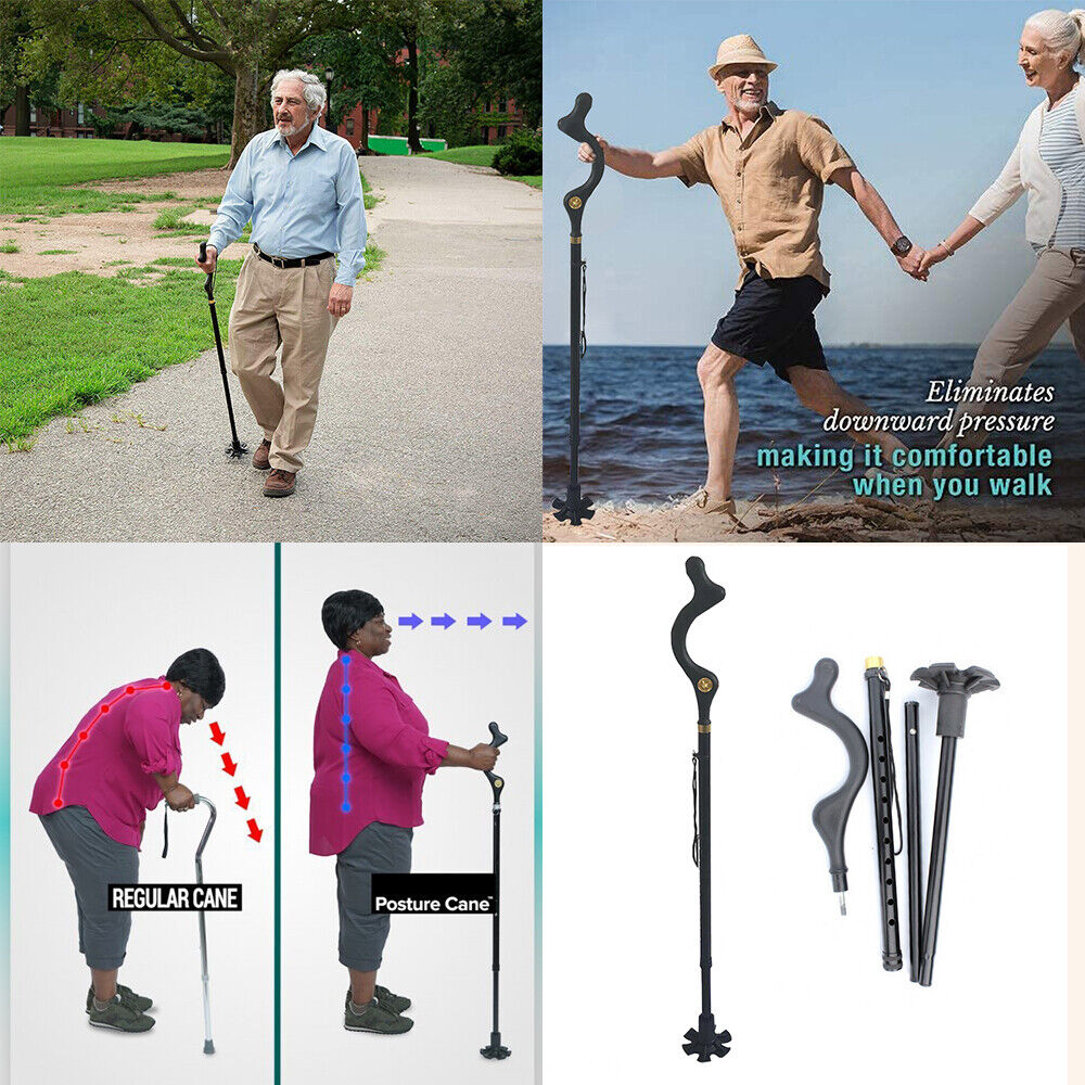 Walking Stick for Seniors – Lightweight Adjustable Cane with Ergonomic Grip