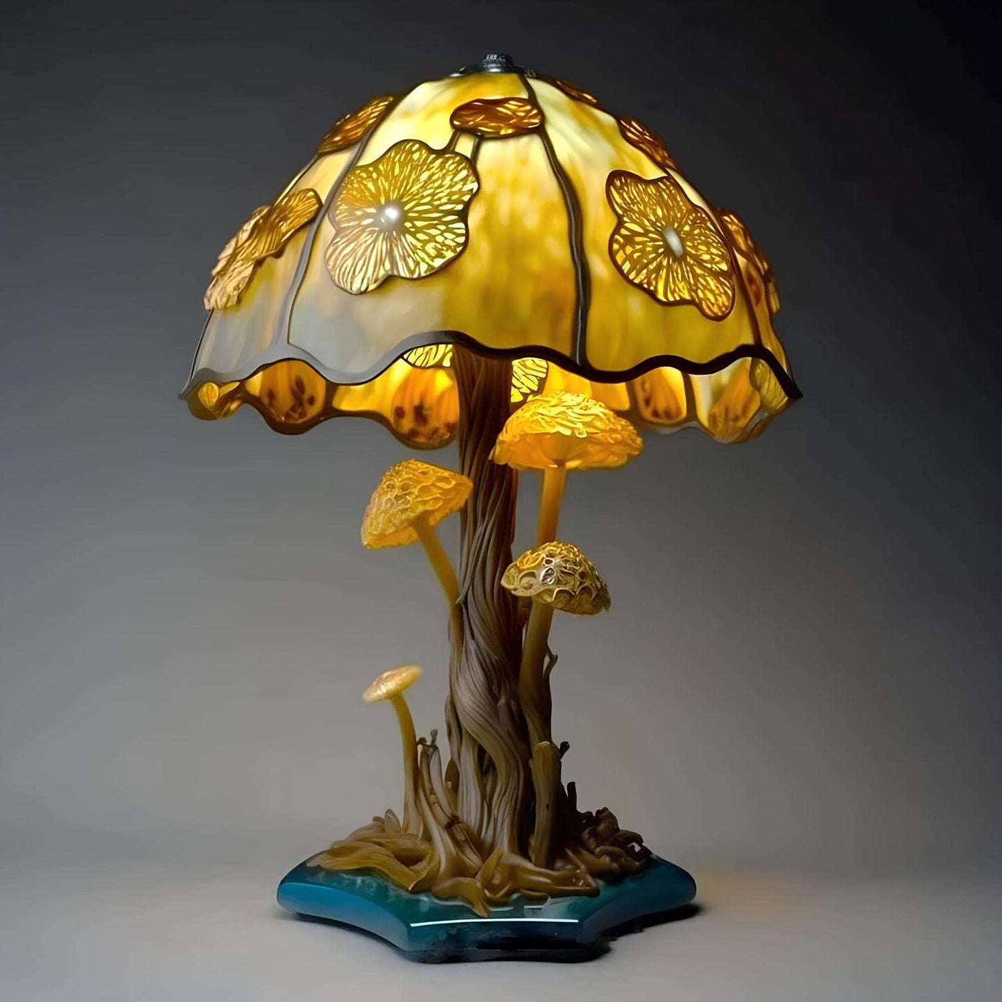 Stained Glass Table Lamp for Home Decor - Elegant Fantasy Design