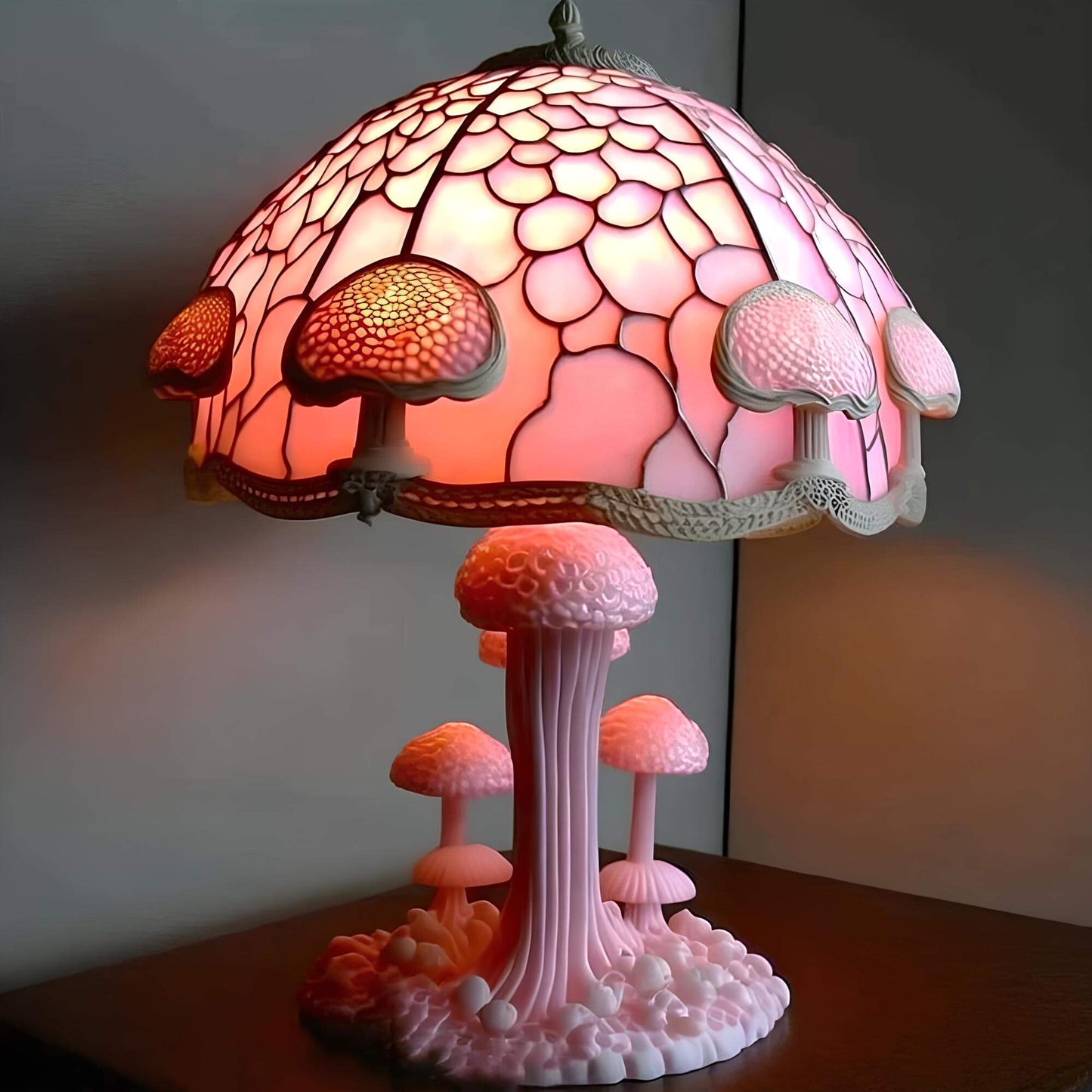Stained Glass Table Lamp for Home Decor - Elegant Fantasy Design