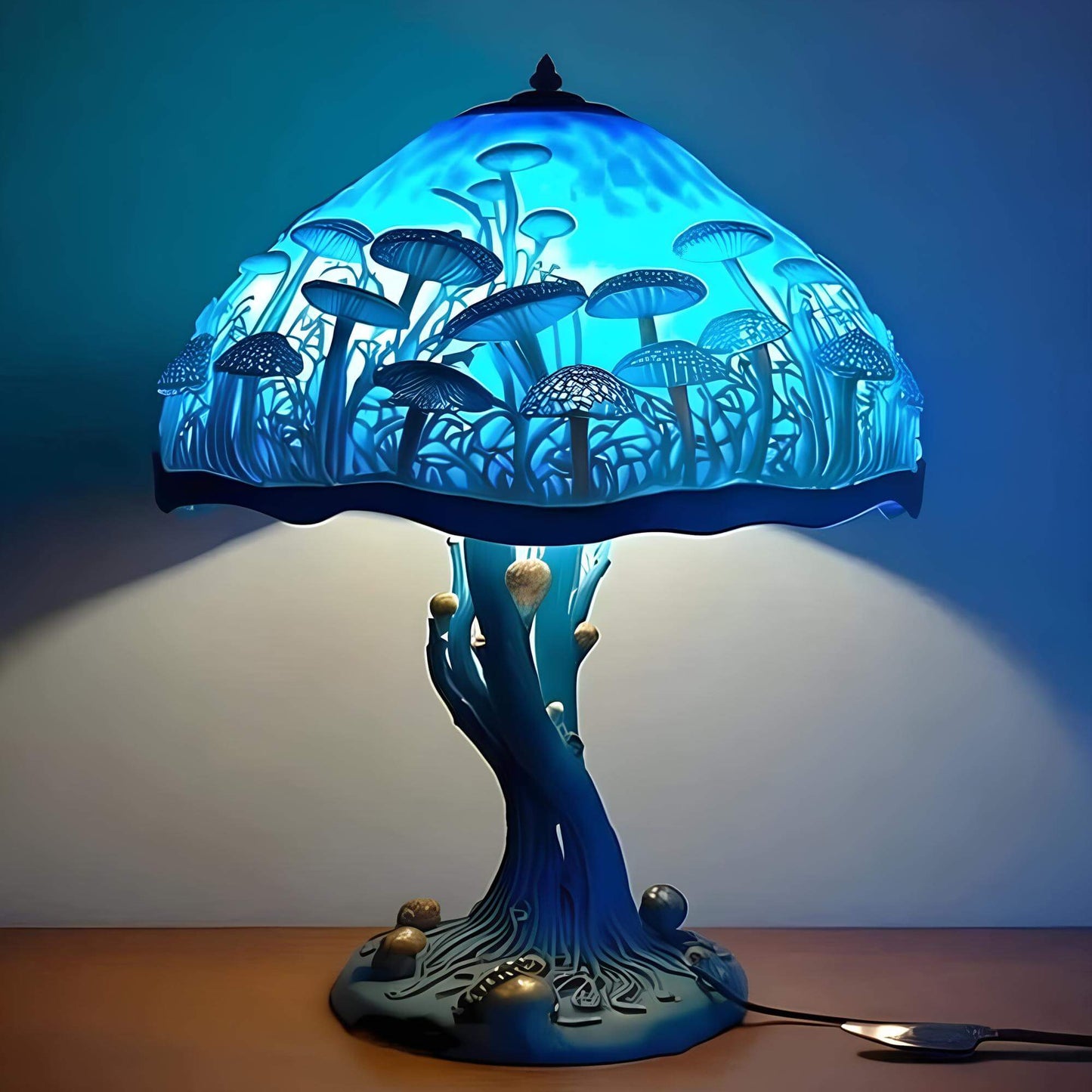 Stained Glass Table Lamp for Home Decor - Elegant Fantasy Design