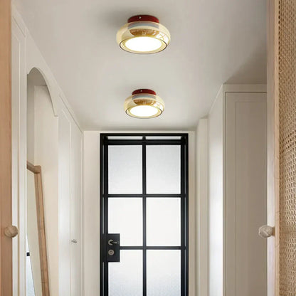 Vintage LED Ceiling Light | Retro Acrylic Fixture for Home & Office