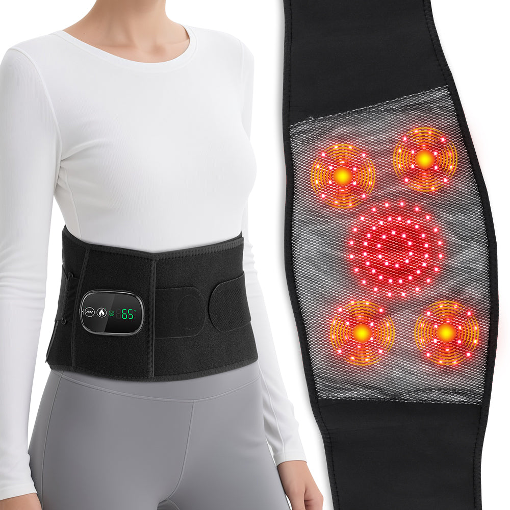 Elastic Waist Support Belt LED Massage
