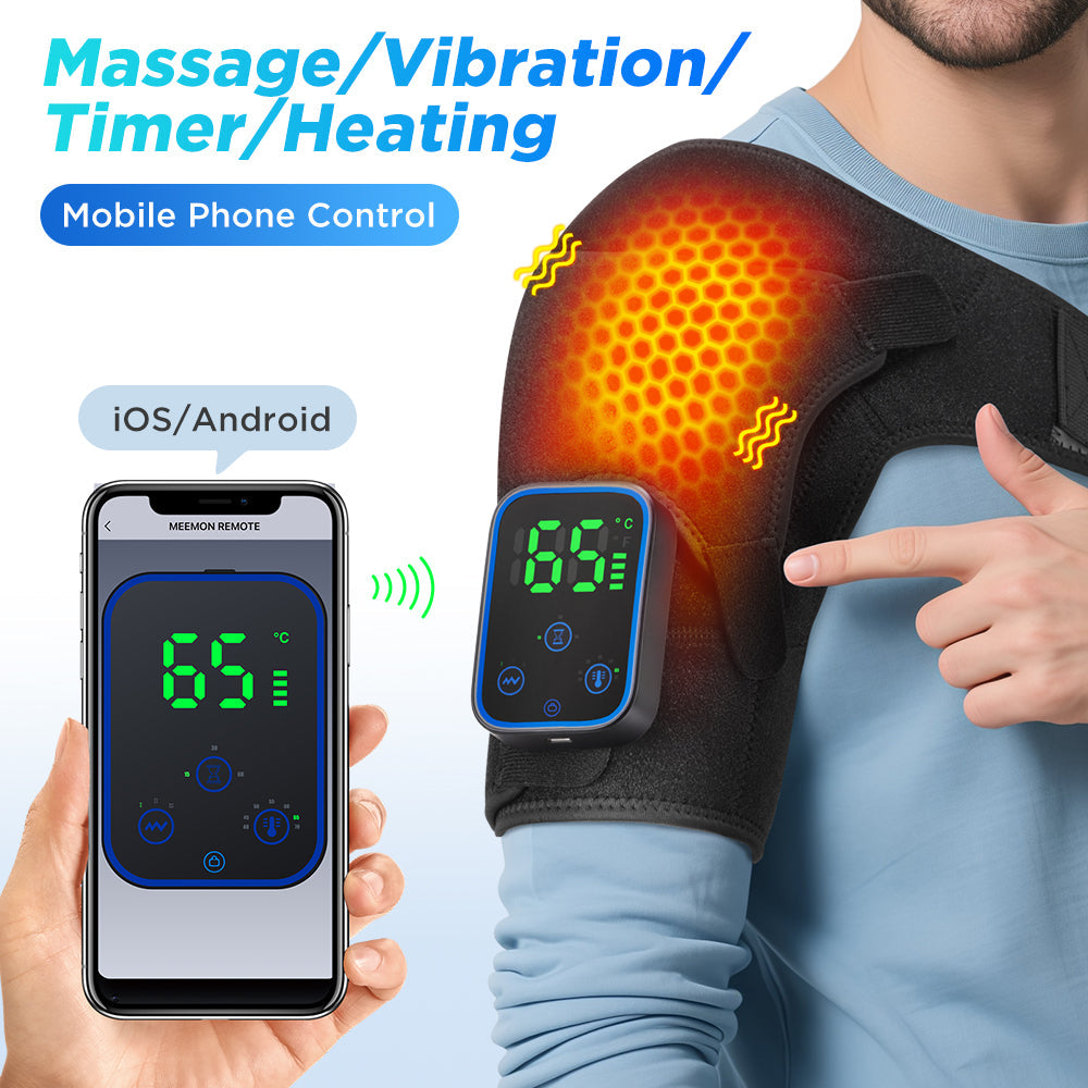 Wireless Shoulder Massager with APP Control and Detachable Design