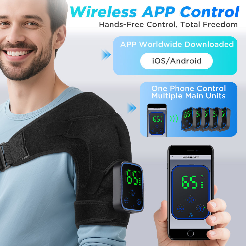 Wireless Shoulder Massager with APP Control and Detachable Design