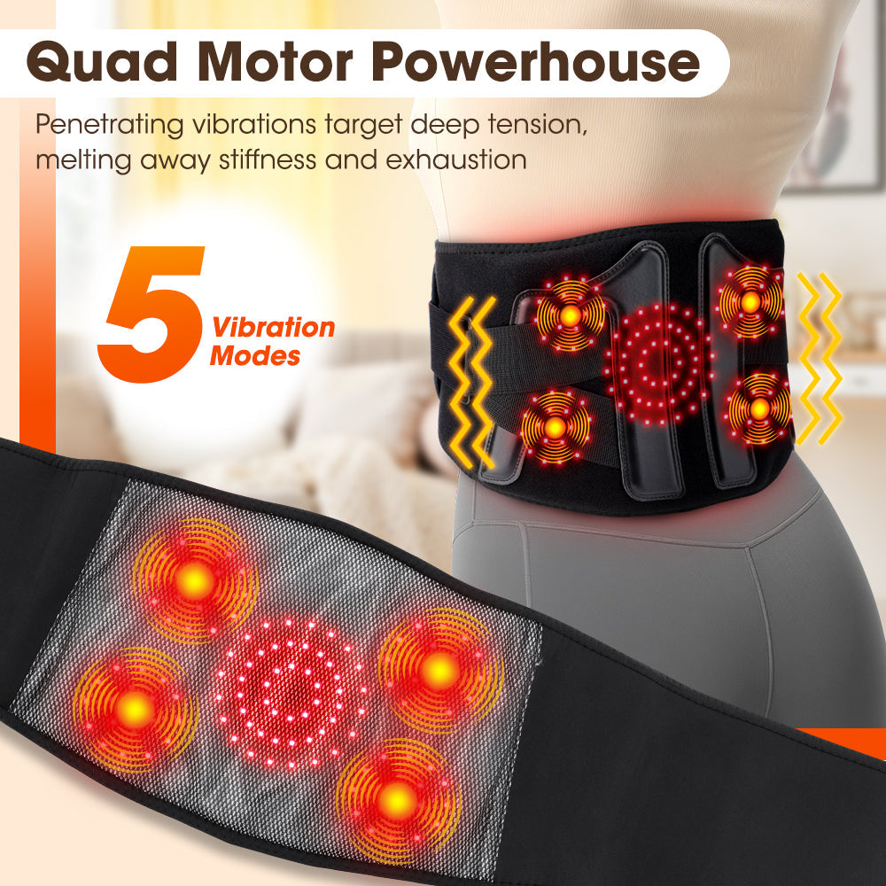 Elastic Waist Support Belt LED Massage