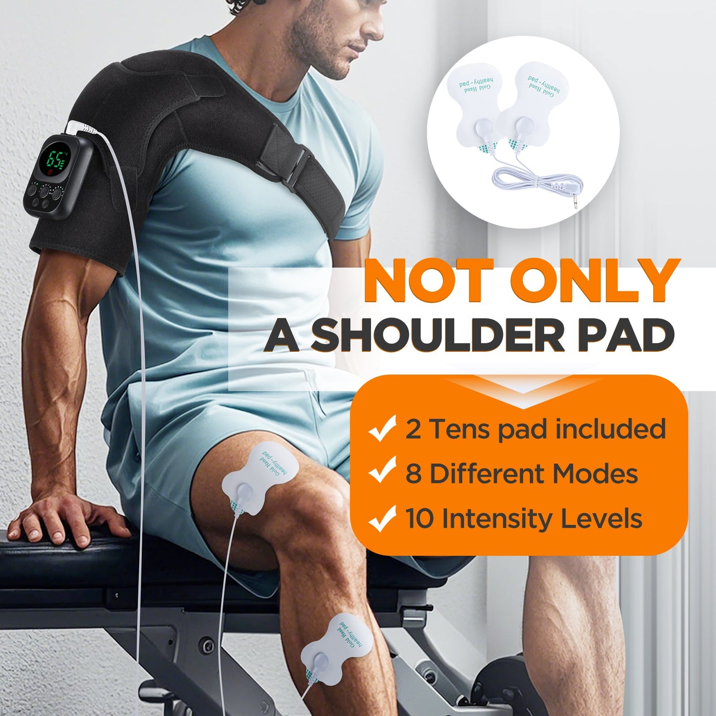 Wireless Shoulder Massage Device with Detachable Control