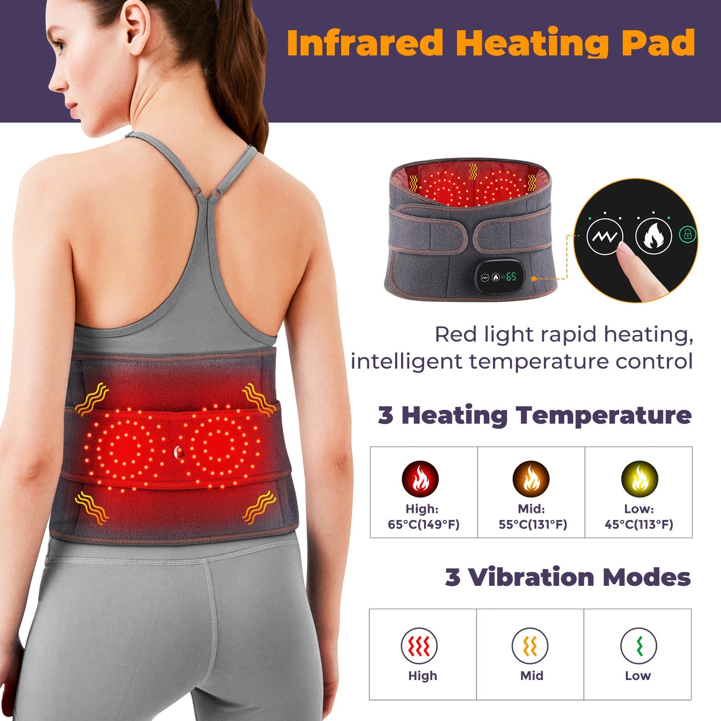 LED Heated Massager Belt