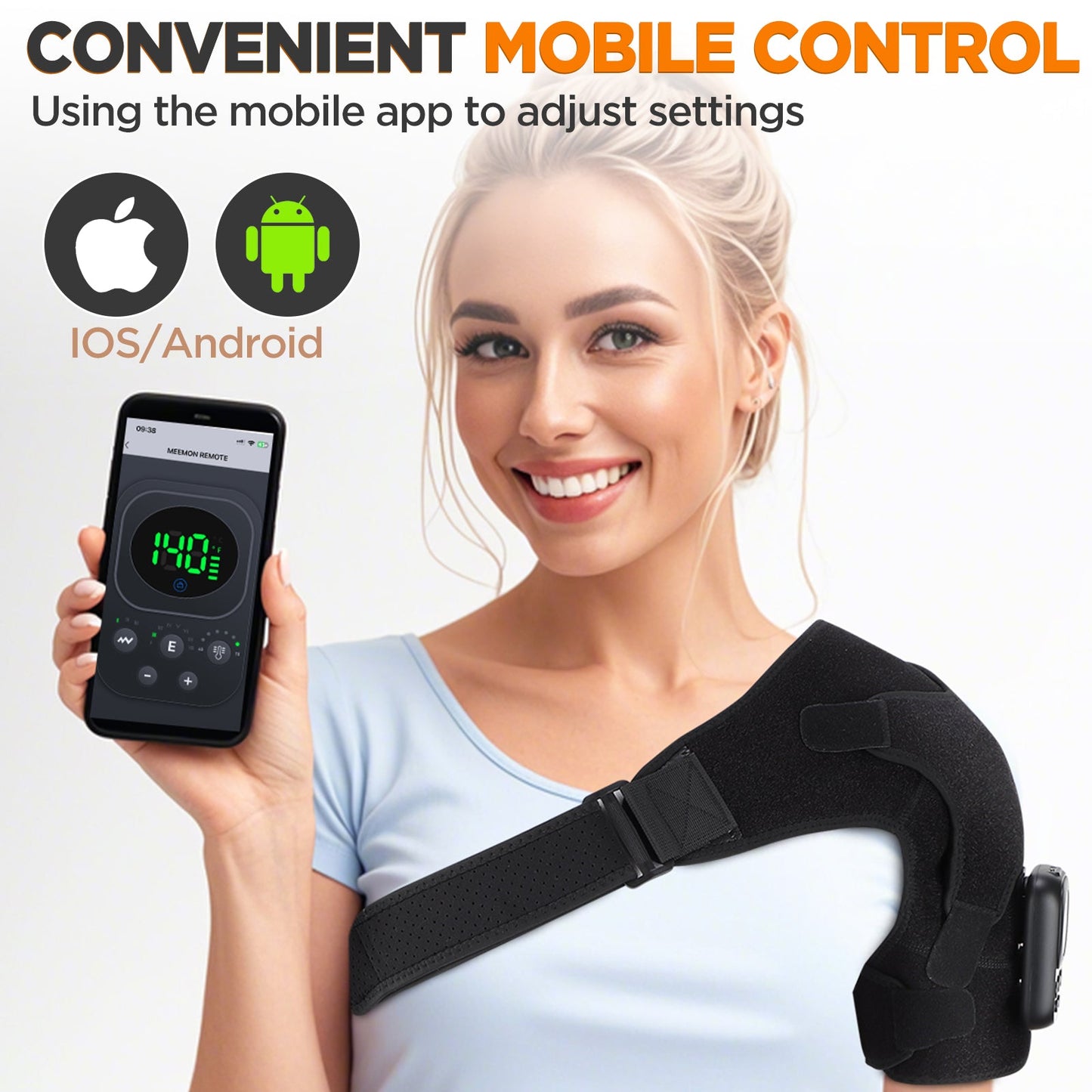 Wireless Shoulder Massage Device with Detachable Control