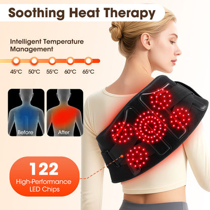 Elastic Waist Support Belt LED Massage