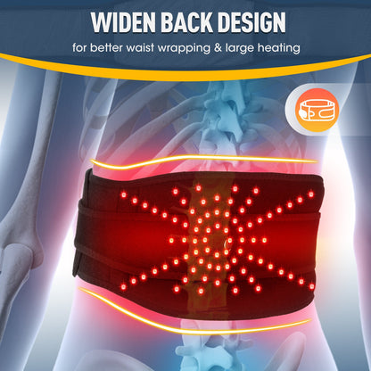 LED Back Massager with Red Light Therapy and Heat