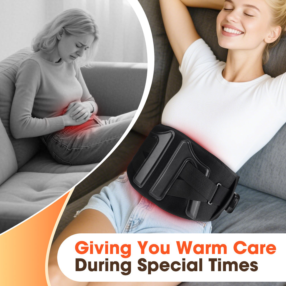 Elastic Waist Support Belt LED Massage