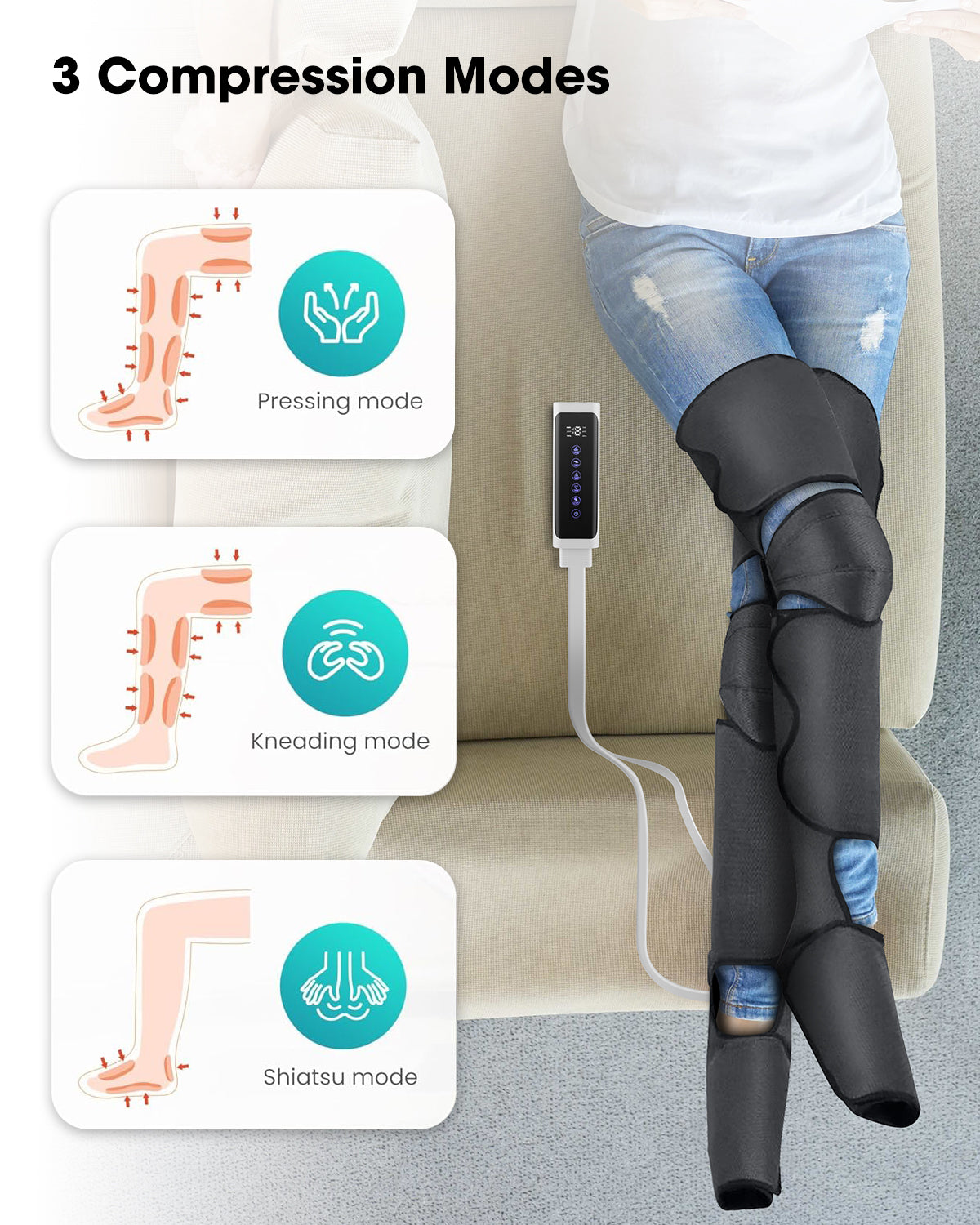 Air Compression Dual Leg Massager System