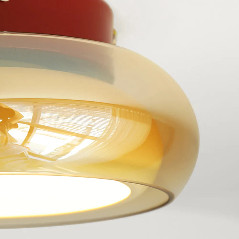 Vintage LED Ceiling Light | Retro Acrylic Fixture for Home & Office