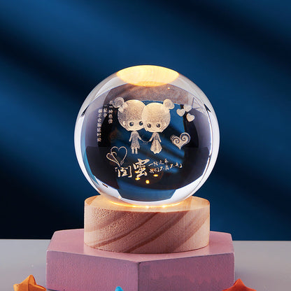 3D Crystal Night Light Lamp for Home Decor - Magical 3D Effect