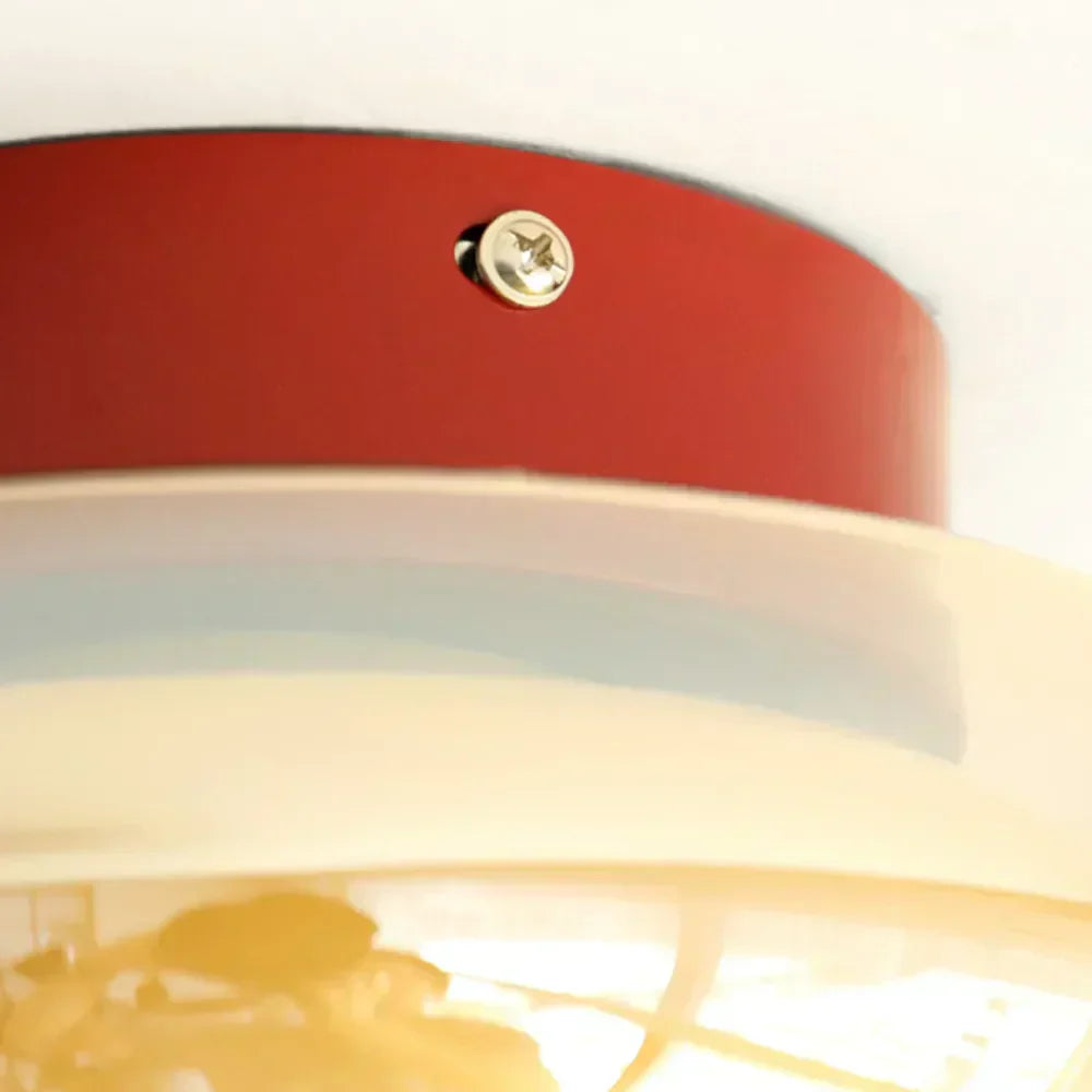 Vintage LED Ceiling Light | Retro Acrylic Fixture for Home & Office
